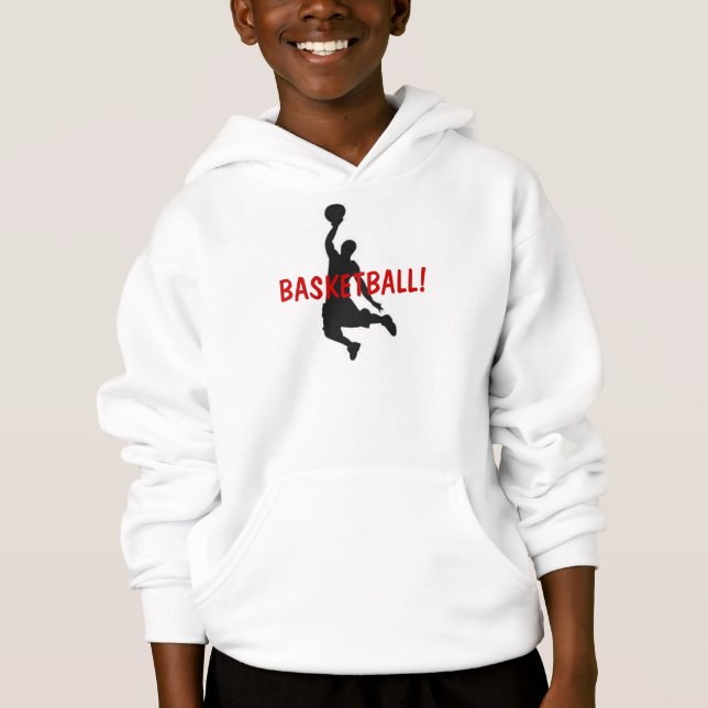Basquete! Hoodie do garoto (Frente)