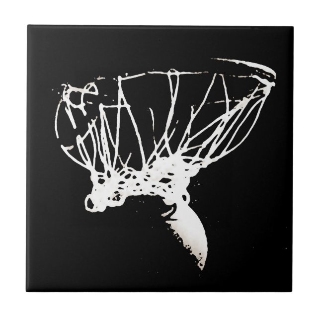 Basquete Pop de Arte Branca Negro (Frente)