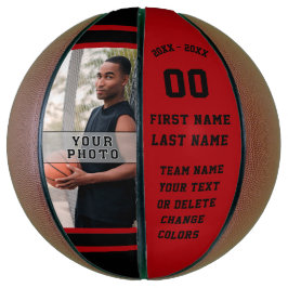 Basquete vermelho e preto, tamanho do CHEIO FOTO o