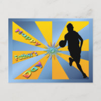 Basquetebol - Feliz Dia dos Pais Cartão Postal