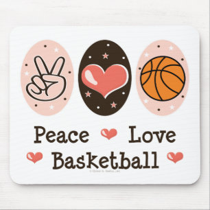 Basquetebol Mousepad do amor da paz