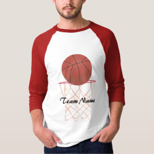 Basquetebol que faz a cesta, camisas conhecidas da