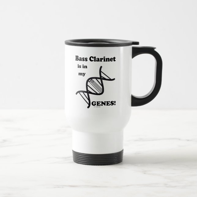 Bass Clarinet Está Na Minha Caneca de viagem Genes (Direita)