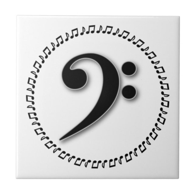Bass Clef Music Note Design (Frente)