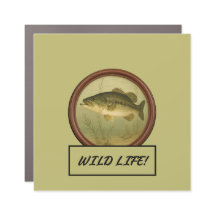 Bass Escuro Khaki Car/Truck Magnet