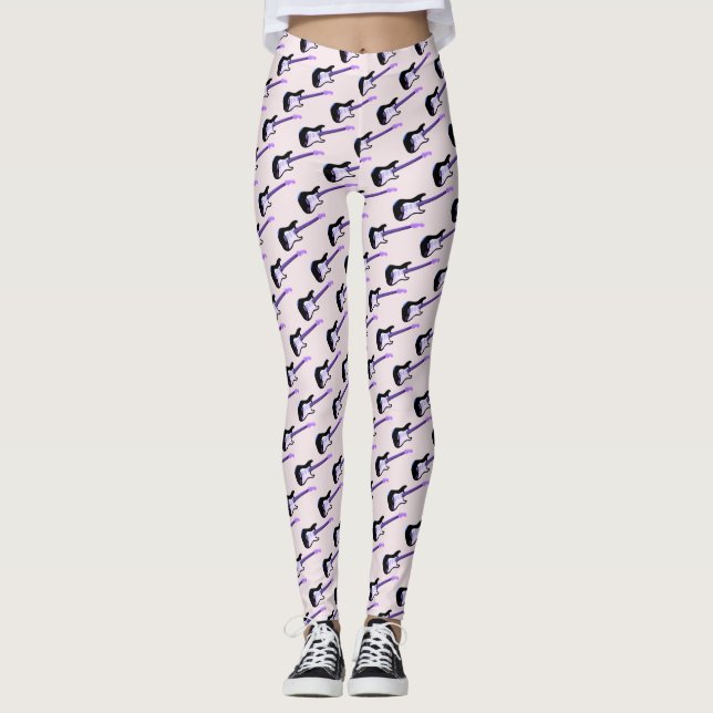 Bass Guitar, Leggings Personalizadas De Música (Frente)