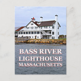 Bass River Lighthouse, cartão postal de Massachuse