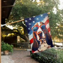 Basset Hound 4° dia da Independência de julho