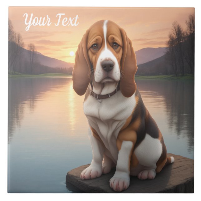 Basset Hound by Lake (Frente)