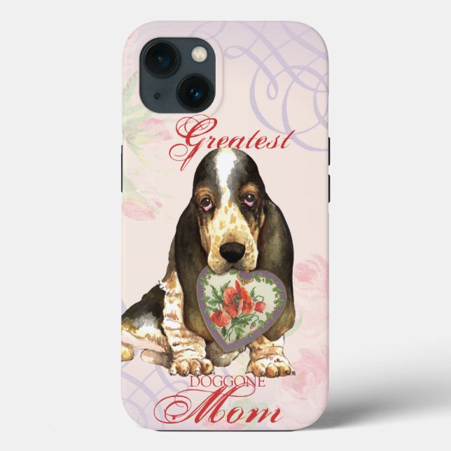 Basset Hound Heart Mãe (Verso)