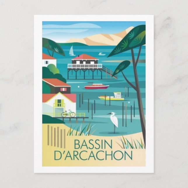 Bassin D'Arcachon, França Cartão postal (Frente)