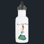 Basta Adicionar Garrafa de Água Bonito de Sereia<br><div class="desc">Este design foi criado através da arte digital. Pode ser personalizado na área fornecer ou personalizar escolhendo o clique para personalizar mais opções e alterando o nome, as iniciais ou as palavras. Você também pode alterar a cor e o estilo do texto ou excluir o texto de um design de...</div>