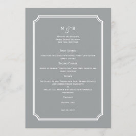 Basta Chic Wedding Menu Card