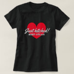 Basta pegar a camisa para o casal recém-casado<br><div class="desc">Apanhei a camisa para o casal de recém-casados. Adicione sua própria data de casamento personalizada. Legal ideia de presente de casamento para recém-casados,  noiva e noivo recém casados,  marido e mulher. Também excelente para luas de mel.</div>