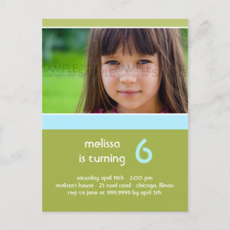 Basta Você Verde/Aqua ・ Convite De Aniversário