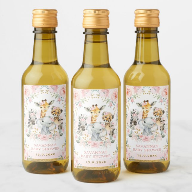 Bastante Selva Animais Rosa Escamosos Penteados Fl (Garrafas)