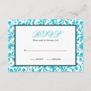 Bastão Mitzvah RSVP da cerceta e do damasco do