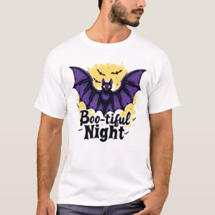 Bat Assustador em Bela Camiseta Noturna