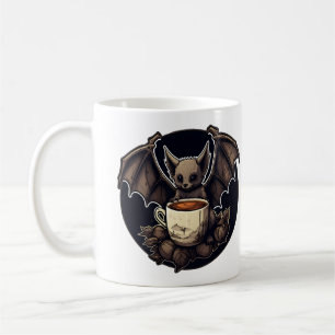 Bat com xícara de café e fissalis