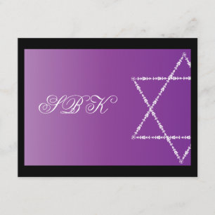 Bat Mitzvah Convite Sydney Blair Purple RSVP