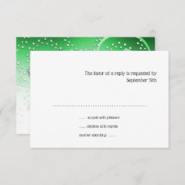 Bat Mitzvah Emerald Star de David RSVP Card