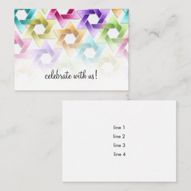 Bat Mitzvah Star do cartão de recepção David Damas (Frente/Verso)