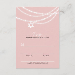 Bat Rosa Mitzvah Esmaga Estrela De David RSVP