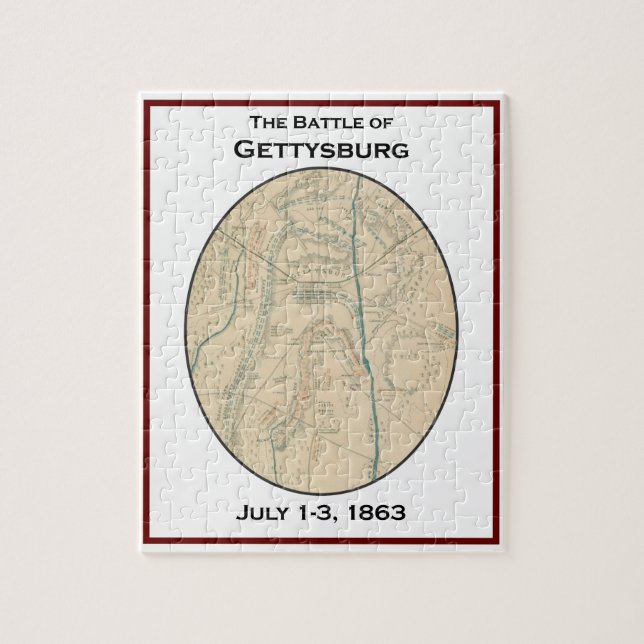 Batalha de Gettysburg Map Quebra-cabeça (Vertical)
