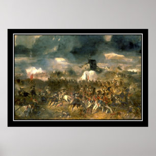 Batalha do poster vintage de Waterloo