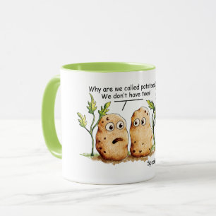 Batatas de batata grisalha Batata Engraçada Caneca