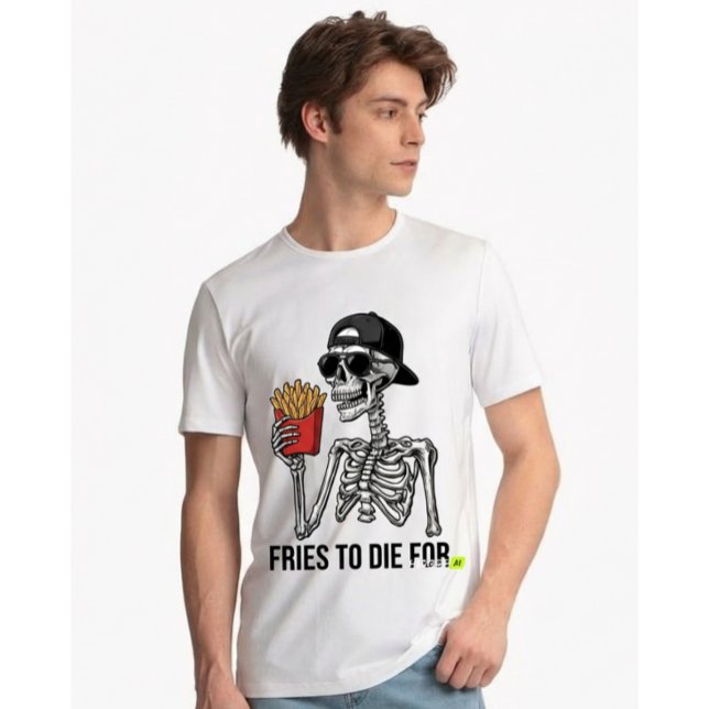 Batatas Fritas Engraçadas para Morrer Esqueleto Fo (Criador carregado)