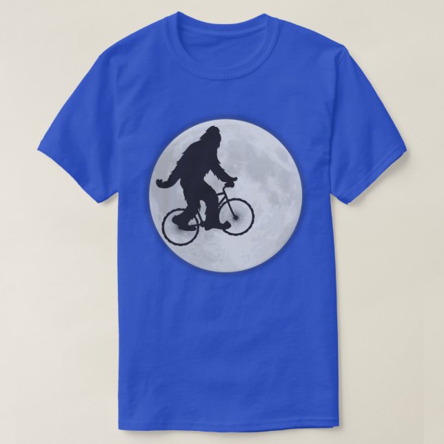 Batedor em uma bicicleta no céu com camiseta lunar (Frente do Design)