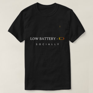 Bateria Baixa Socialmente Camiseta de Citação En