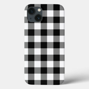 Bateria padrão de Gingham preto e branco