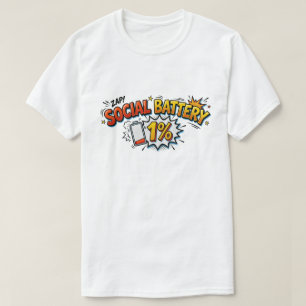 Bateria Social 1 Por Cento Funny Camiseta Introver