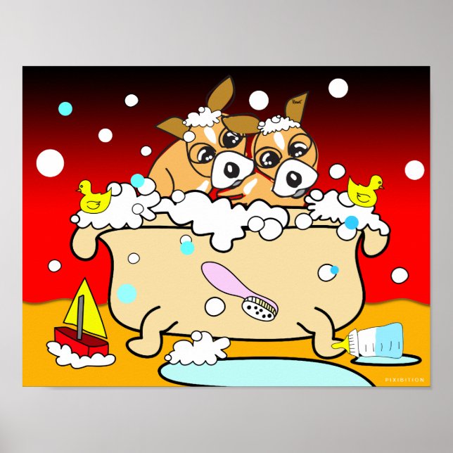 Bathtub Chihuahua Puppy Poster 10 (Frente)