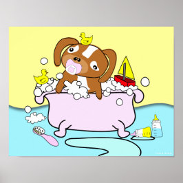 Bathtub Puppy Pacifier Poster 14