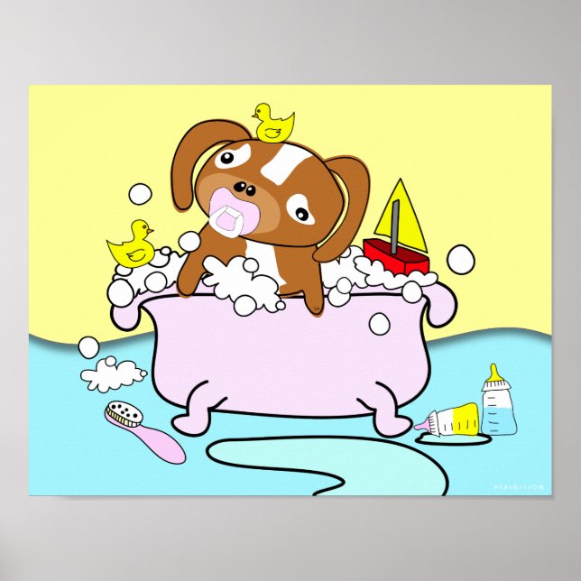 Bathtub Puppy Pacifier Poster 14 (Frente)