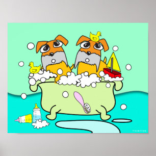 Bathtub Puppy Poster 17