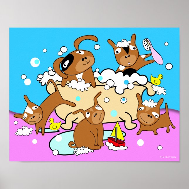 Bathtub Puppy Poster 6 (Frente)