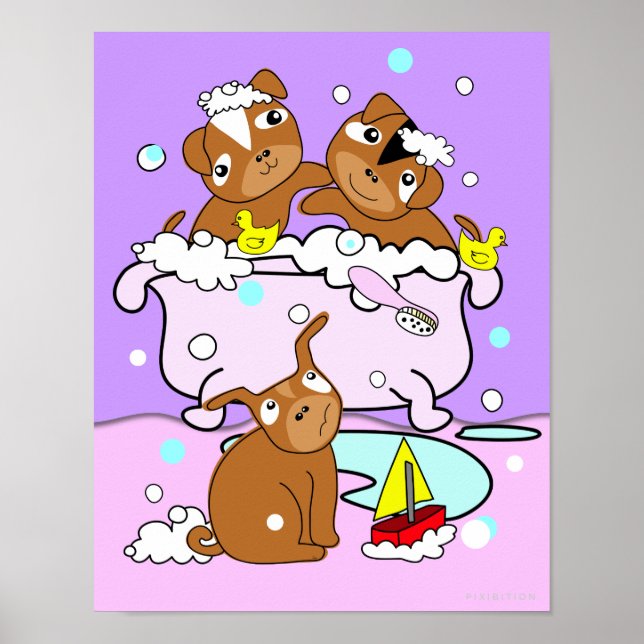 Bathtub Puppy Poster 7 (Frente)
