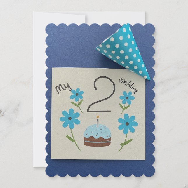 Batida de segundo aniversário infantil (Frente)