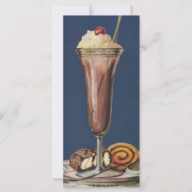 Batido de Sorvete Antigo, Creme Chantilly e Cereja (Frente)