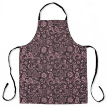 Batik preto rosa estilo boho padrão floral paisley
