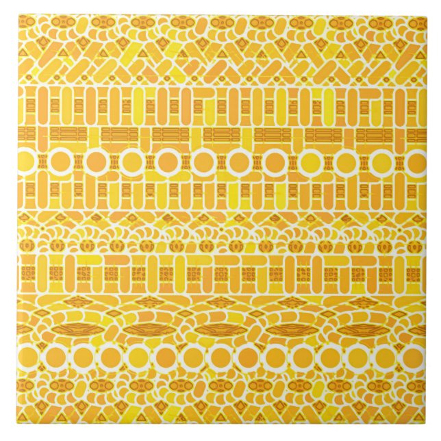 Batik Tribal - mostarda dourado e laranja (Frente)