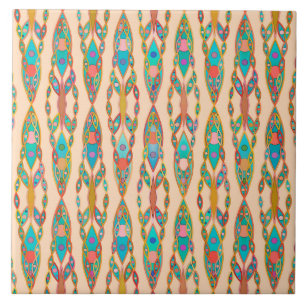 Batik Tribal - Rosa Pêssego e Turquesa