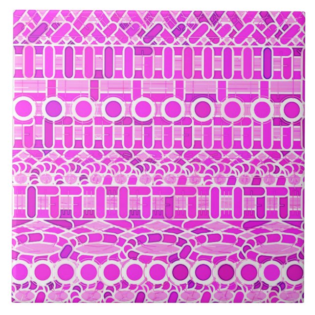Batik Tribal - tons de orquídea e violeta (Frente)
