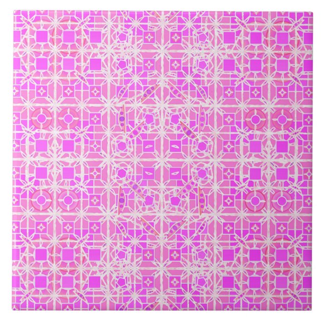 Batik Tribal - tons de rosa e orquídea (Frente)