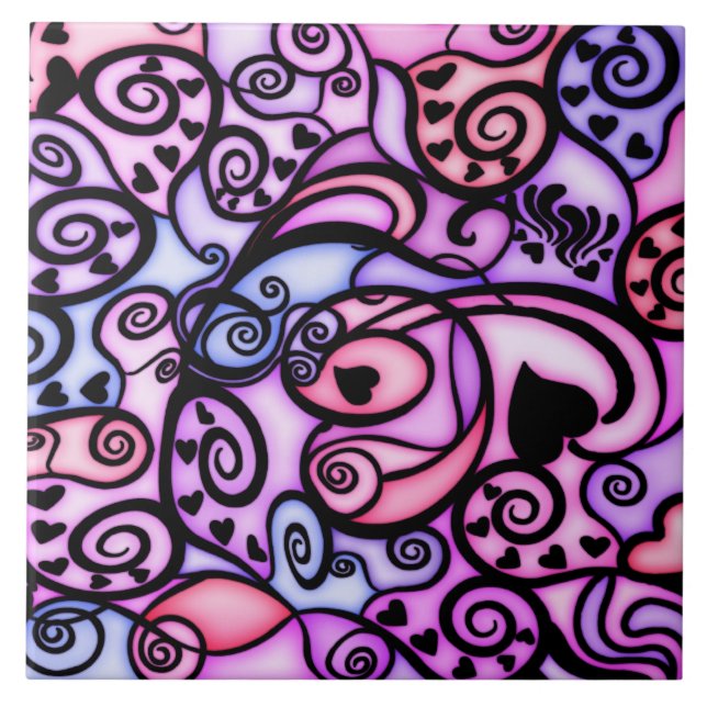 Batimentos cardíacos que cantam, estilo do vitral (Frente)