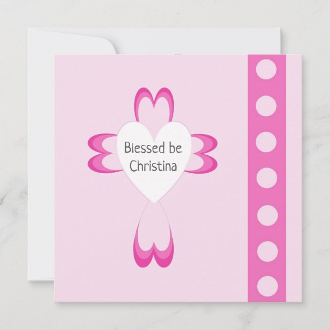 Batismo Abençoado Obrigado Cartão Simples (Frente)